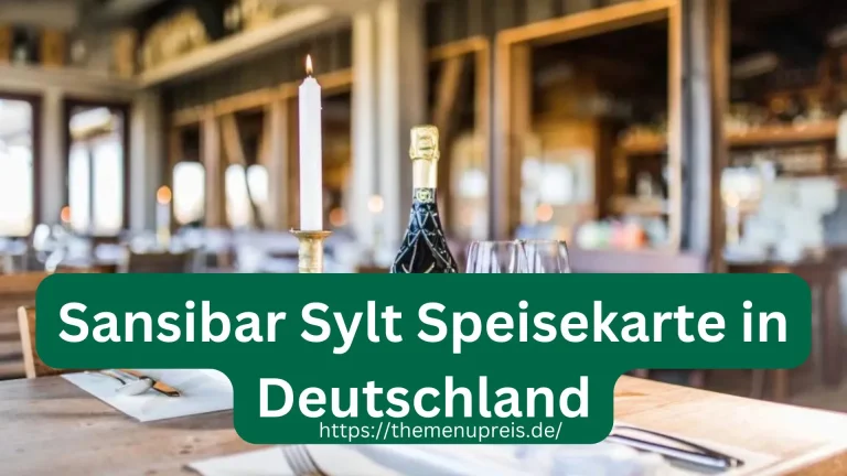 Sansibar Sylt Speisekarte